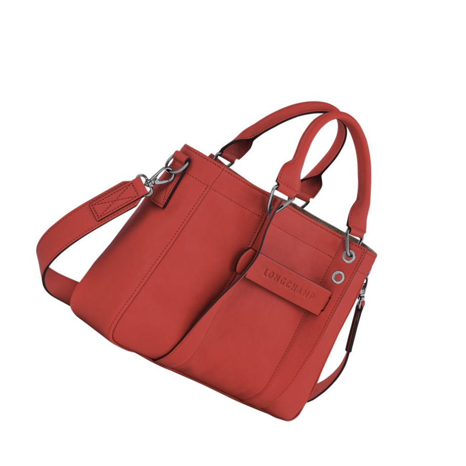Longchamp 3D S Donna Borse A Mano Rosse | JSAK-81732