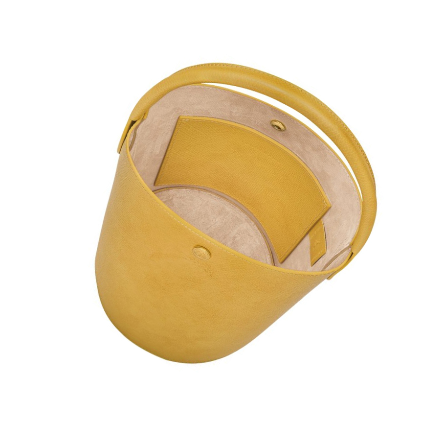 Longchamp Cuir De Russie Donna Borse A Mano Gialle | NKRW-37062