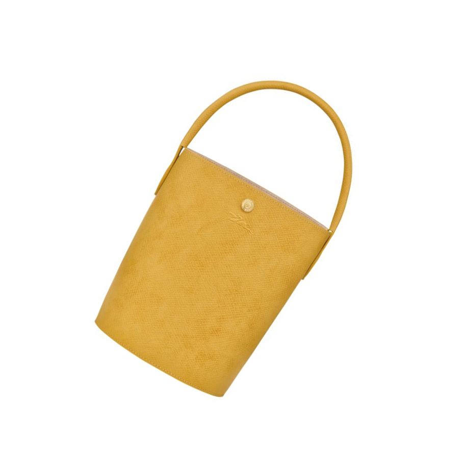 Longchamp Cuir De Russie Donna Borse A Mano Gialle | NKRW-37062