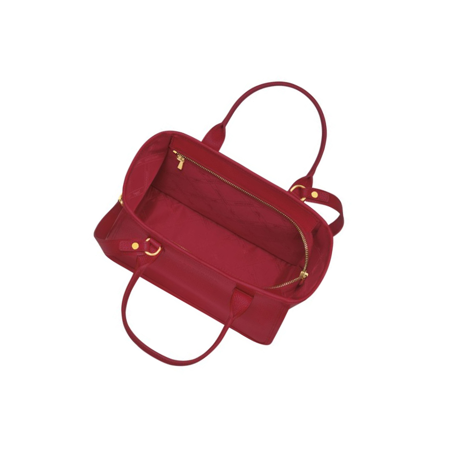Longchamp Le Foulonné Donna Borse A Mano Rosse | LQRU-69031