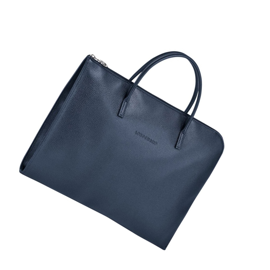 Longchamp Le Foulonné S Donna Valigie Blu Marino | KPEV-36124