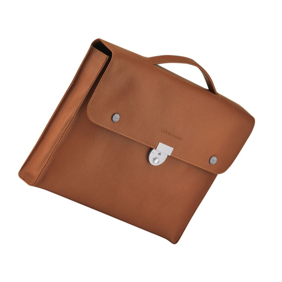 Longchamp Le Foulonné S Uomo Valigie Marroni | LECK-62034