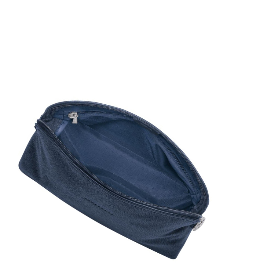 Longchamp Le Foulonné Uomo Borse Da Toilette Blu Marino | DQRW-29314