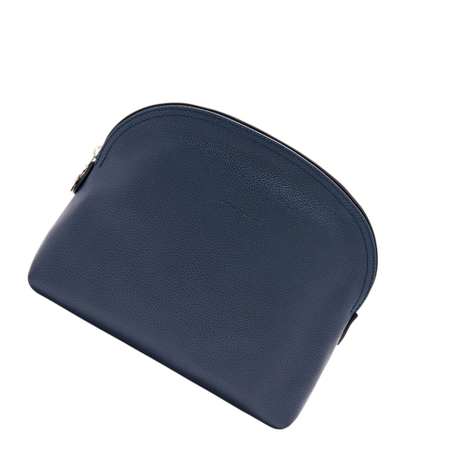 Longchamp Le Foulonné Uomo Borse Da Toilette Blu Marino | DQRW-29314