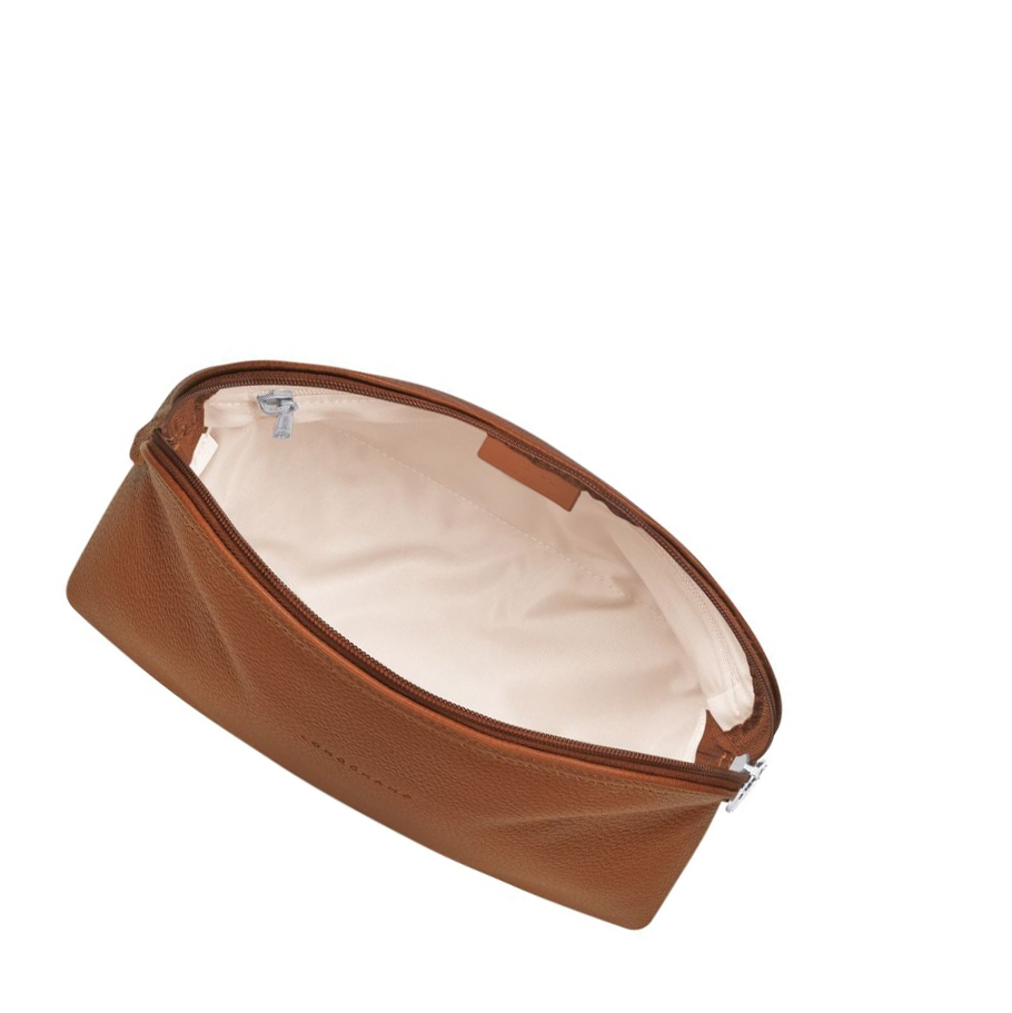 Longchamp Le Foulonné Uomo Borse Da Toilette Marroni | TRDP-50324