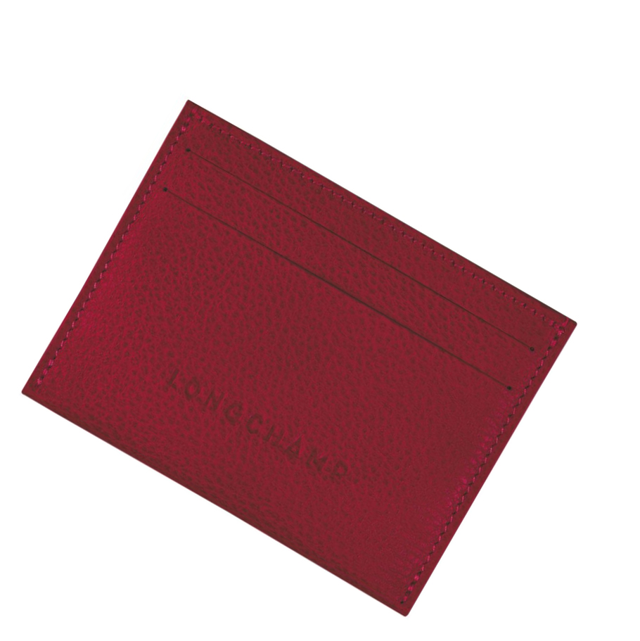 Longchamp Le Foulonné Uomo Portacarte Rosse | OJYA-72569
