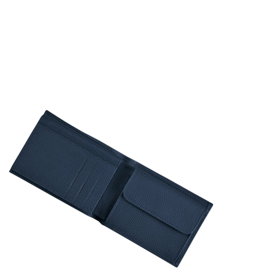Longchamp Le Foulonné Uomo Portafogli Blu Marino | YAOS-03195