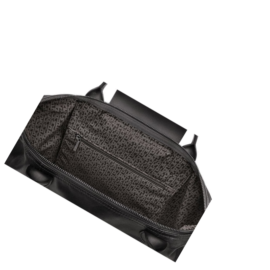 Longchamp Le Pliage Cuir M Donna Borse A Mano Nere | IYFE-05961