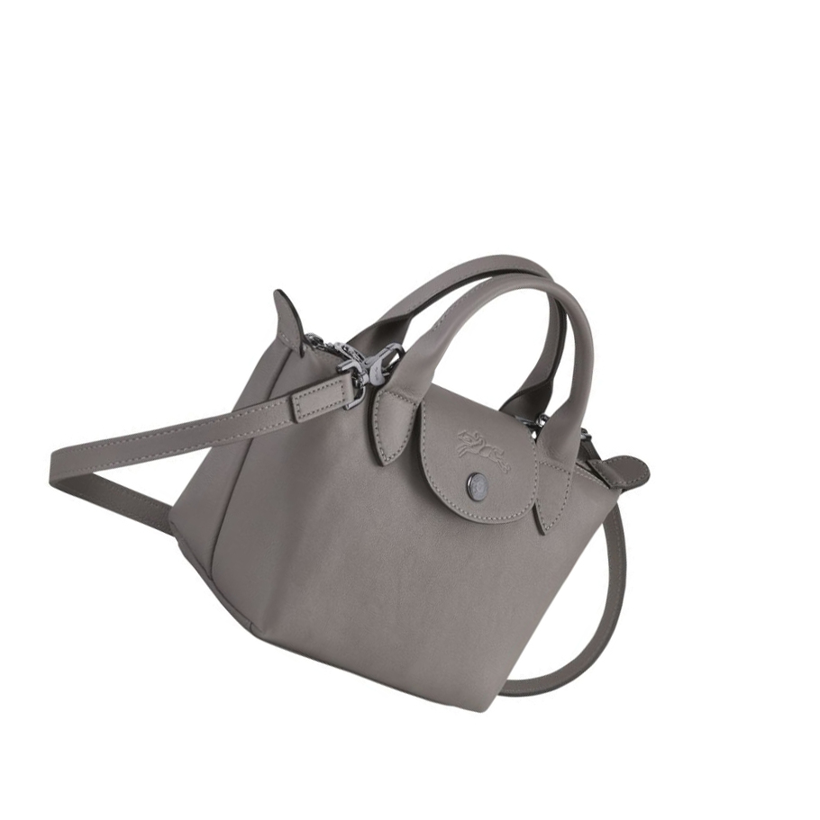Longchamp Le Pliage Cuir XS Donna Borse A Mano Grigie | RNAB-91753