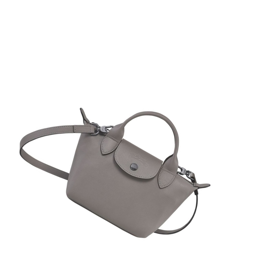 Longchamp Le Pliage Cuir XS Donna Borse A Mano Grigie | RNAB-91753