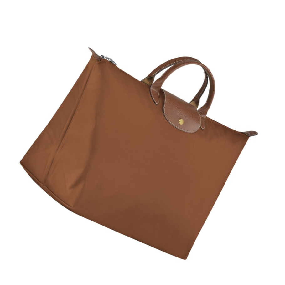 Longchamp Le Pliage L Donna Borse Da Viaggio Marroni | OAJX-30279