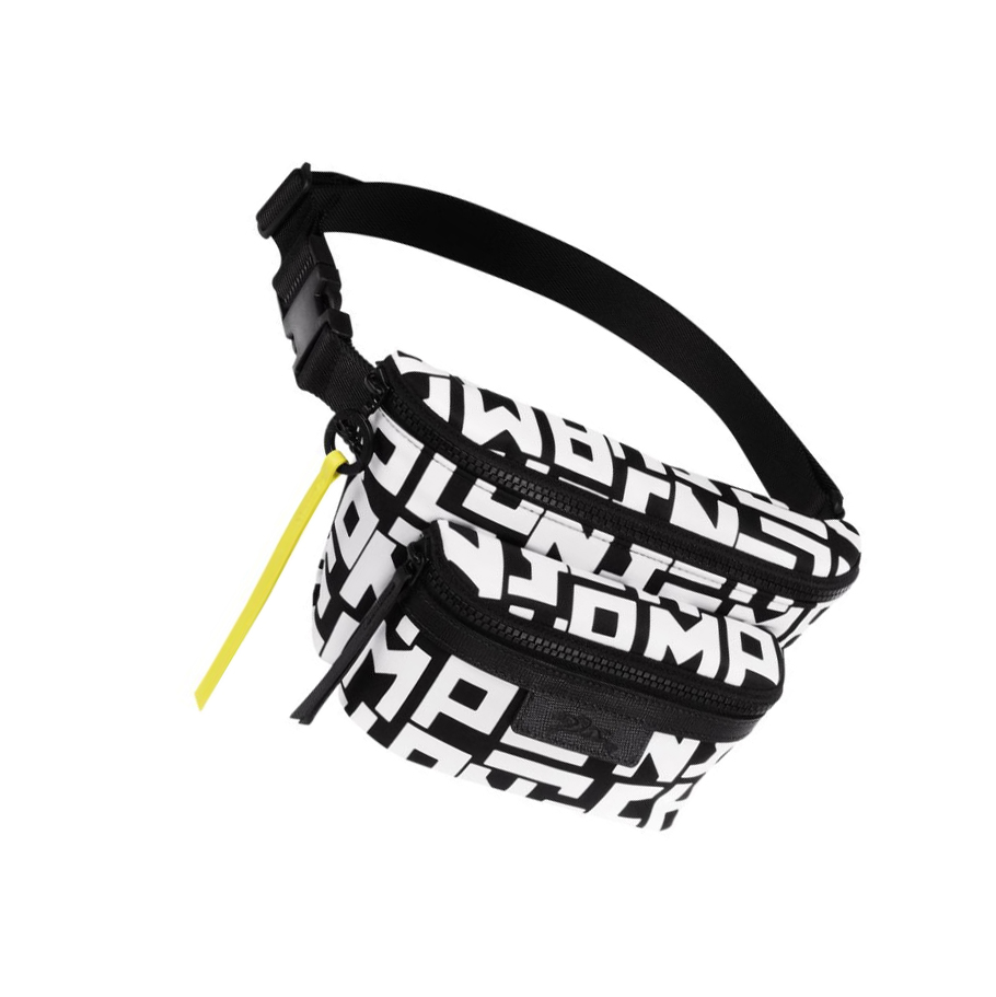 Longchamp Le Pliage Lgp M Uomo Marsupio Nere Bianche | XNHQ-46859