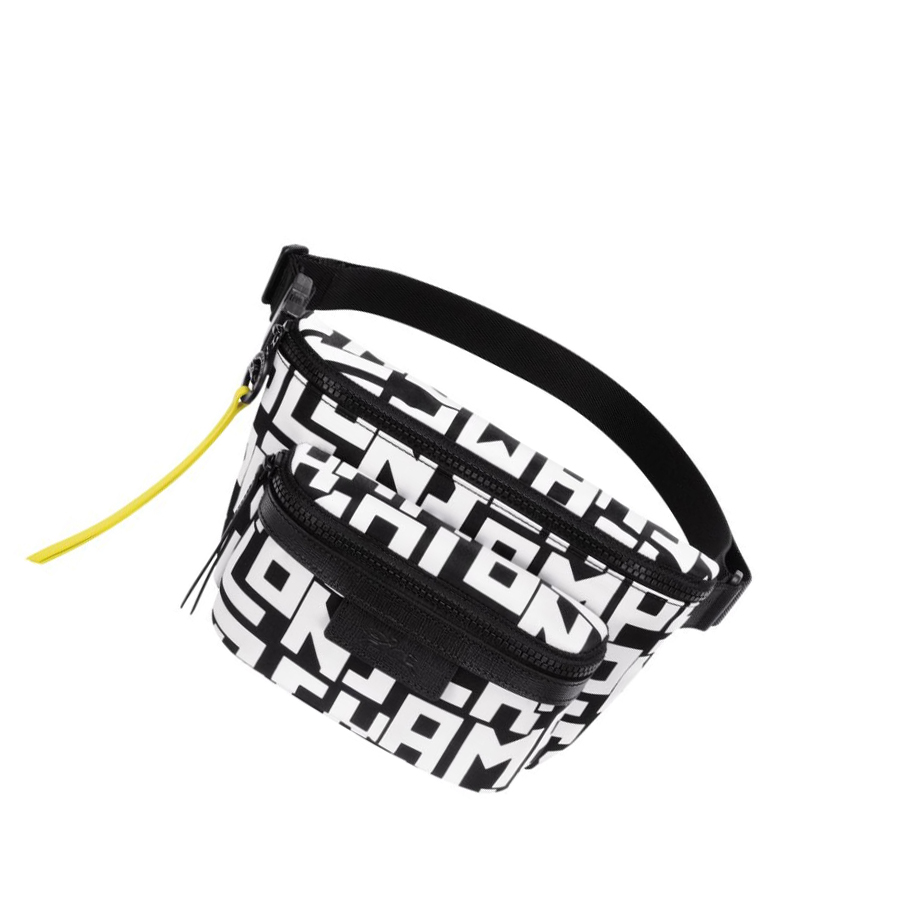 Longchamp Le Pliage Lgp M Uomo Marsupio Nere Bianche | XNHQ-46859