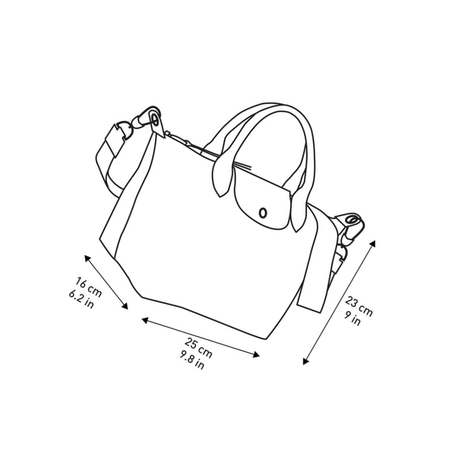 Longchamp Le Pliage Lgp S Donna Borse A Mano Nere Bianche | QDZV-74365