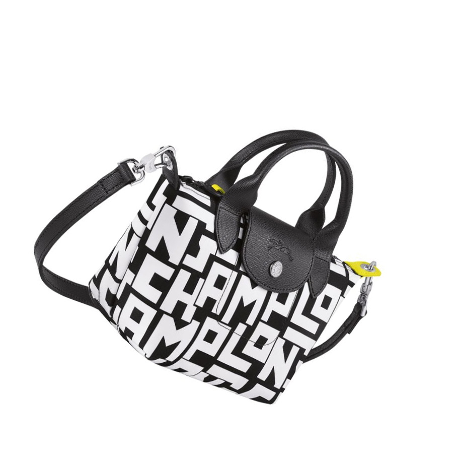 Longchamp Le Pliage Lgp XS Donna Borse A Mano Nere Bianche | PKGT-64589