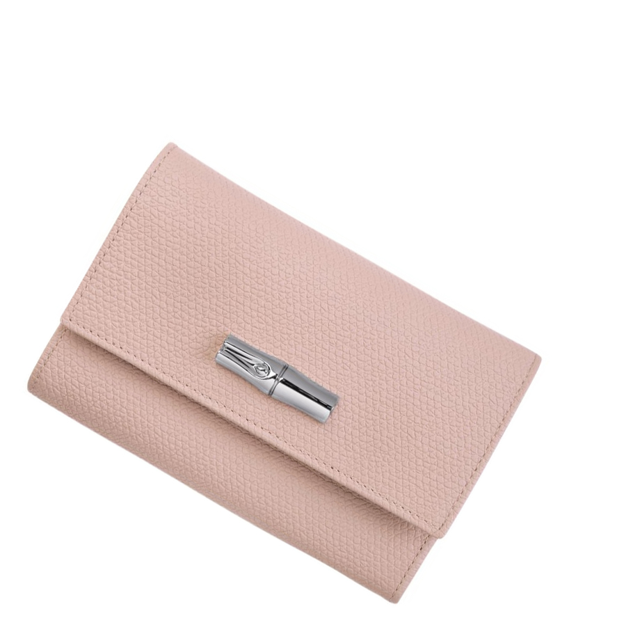 Longchamp Roseau Donna Portafogli Rosa Chiaro | MOEG-34981