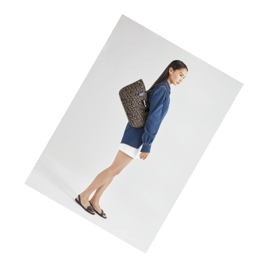 Longchamp Roseau Essential Lgp M Donna Borse A Tracolla Marroni Nere | CKQA-08271
