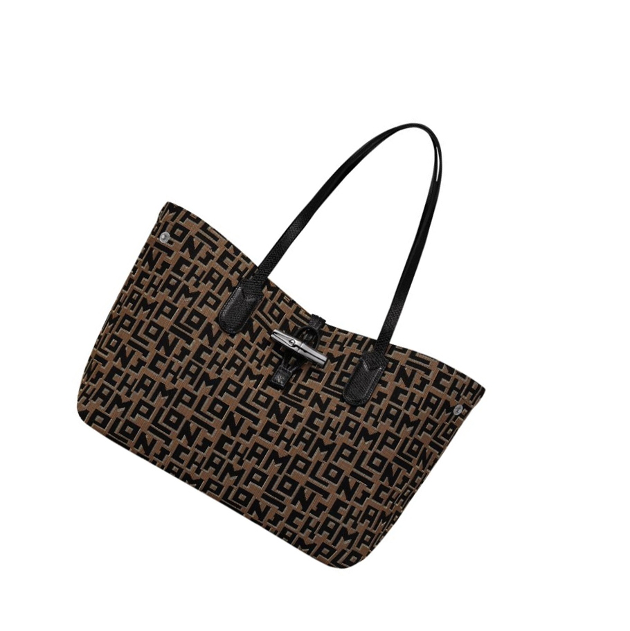 Longchamp Roseau Essential Lgp M Donna Borse A Tracolla Marroni Nere | CKQA-08271