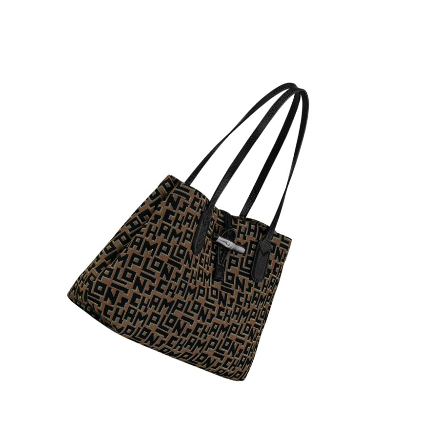 Longchamp Roseau Essential Lgp M Donna Borse A Tracolla Marroni Nere | CKQA-08271
