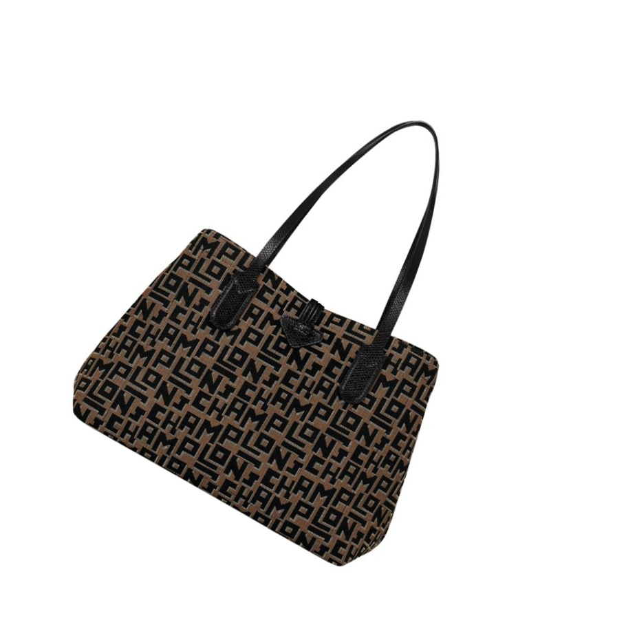 Longchamp Roseau Essential Lgp M Donna Borse A Tracolla Marroni Nere | CKQA-08271