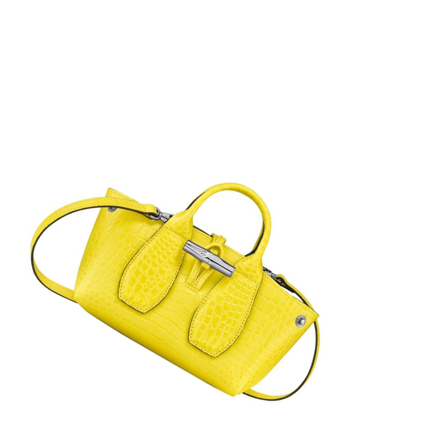 Longchamp Roseau XS Donna Borse A Mano Gialle | USEK-48360